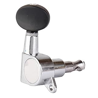 WeBert Cheville d'accordage for Cordes de Guitare 2R2L Mécaniques d'ukulélé scellées Tuning Pegs Keys Machine Heads Set avec Bouton Noir for Guitare ukulélé à 4 Cordes Tuner – Image 4