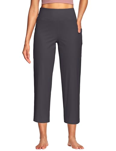 Image of ISEEGZ 15 inch / 18 inch / 21 inch / 25 inch Capri Pants for Women High Waist with Pockets Women's Capris Workout Yoga Pants Loose Straight Leg