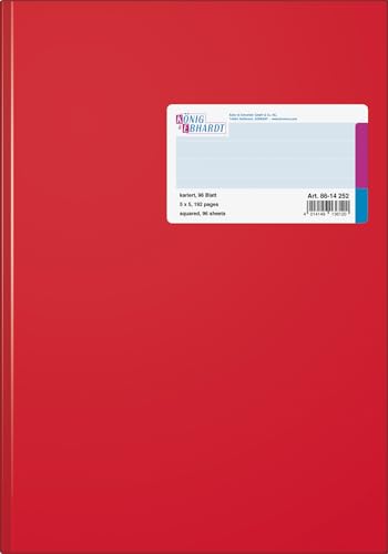 Carnet de notes quadrillé haute qualité König & Ebhardt A4 96 feuilles grand format