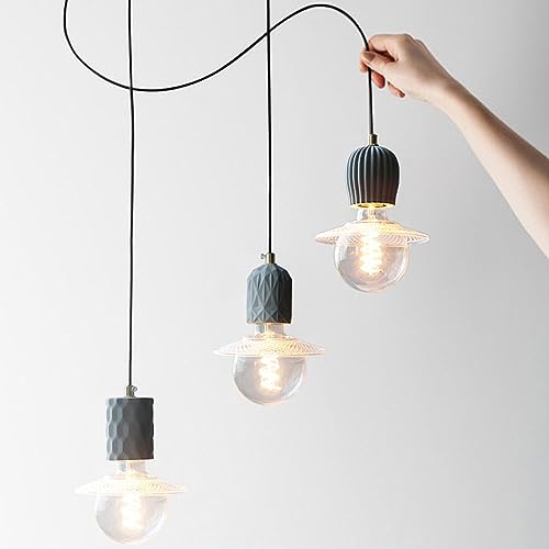 Lampe à suspension réglable en ciment et lustre de cuisine