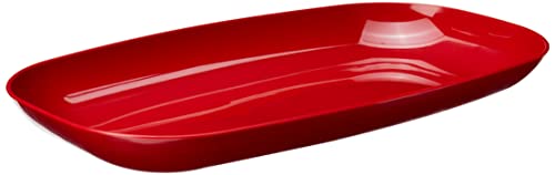 Travessa Retangular, Média, Vermelho Bold, Coza