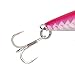 OUKENS 5Pcs Fishing Lures, 15g Metal Vib Hard Jigging Fishing Baits, Artificial Hard Lure with Sequin Laser Feather Hook for Freshwater Saltwater(Pink)