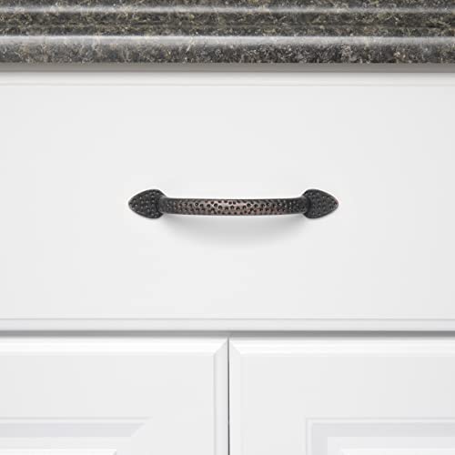 Image of South Main Hardware Triangle Foot Cabinet Drawer Pull Handle, 5.5 inch Length (3.75 inch Hole Spacing Center), Oil Rubbed Bronze, Includes Mounting Hardware, 10-Pack