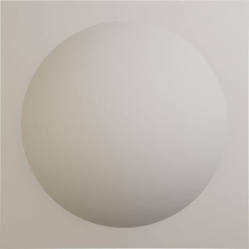 Ekena Millwork Sloane EnduraWall Panel decorativo de pared 3D de 19 58 pulgadas de ancho x 19 58 pulgadas de alto, color blanco satinado (12