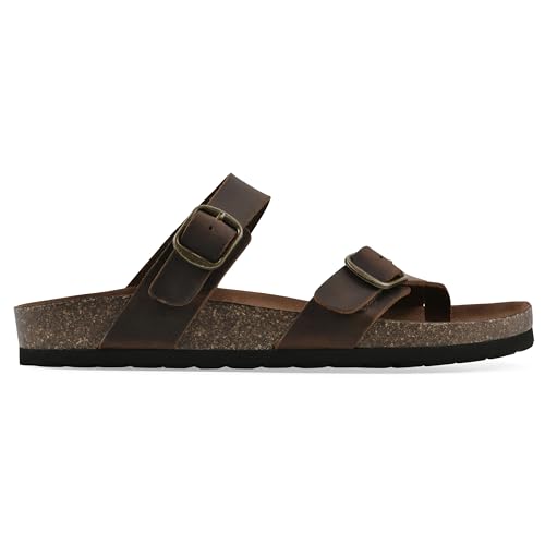 WHITE MOUNTAIN Women's Grams Signature Comfort-Molded Footbed Sandal, Brown/Leather, 6 M by WHITE MOUNTAIN - Used condition - Image 4