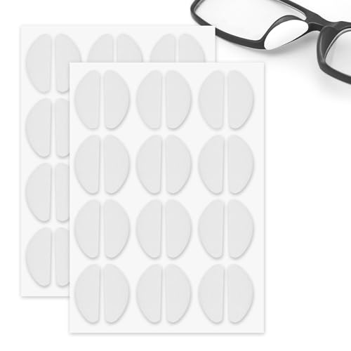 Glasses Nose Pads, 24 Pairs Spectacle Sunglasses Nose Pads for Glasses Stick On Eye Glass Soft Noses Grips for Eyeglasses Sunglasses