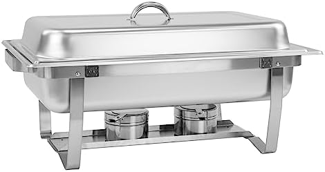 Elektrisches Chafing Dish Buffet Set 9L Buffet Server aus Edelstahl 56x26x36cm Speisenwärmer mit Temperaturkontrolle Buffet Warmer Set mit Tragbarem Deckel (1 Fach Elektrisches Chafing Dish Buffet Set 9L Buffet Server aus Edelstahl 56x26x36cm Speisenwärmer mit Temperaturkontrolle Buffet Warmer Set mit Tragbarem Deckel (1 Fach