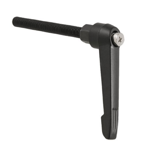 Image of Uxcell a11092400ux0059 Machinery M8 Threaded Clamping Lever Adjustable Handle Black, Metal