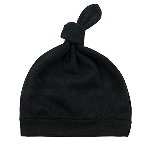 Durio Baby Hats Knot Baby Beanie Newborn Baby Boy Hat Soft Baby Girl Beanies Gifts For Baby Newborn Fall Winter Caps 3 Pack Black & Grey & Stripes One Size Fits 0-6 Months #TOP5