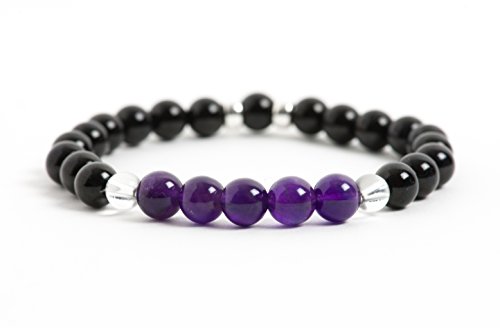Black Tourmaline Bracelet for Men, Grounding and Protection Bracelet, Natural Gemstone Bracelet