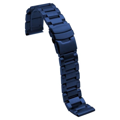 Image of Juntan 18mm 20mm 21mm 22mm 24mm 26mm Classic Stainless Steel Watch Band Silver Black Grey Blue Gold Brushed Metal Watch Strap for Women Men Watch Replacement Band Double Buckle