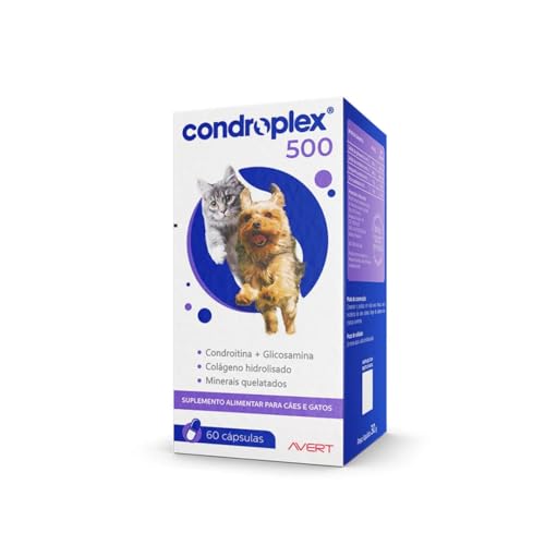 Condro Plex 500 Mg Suplemento Cães E Gatos Avert 60 Cápsulas