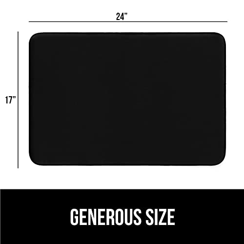 Gorilla Grip Thick Memory Foam Bath Rugs, Soft Absorbent Velvet Bathroom Mats, Durable Dots On Underside, Machine Washable Bathmat, Carpet Rug Room Decor For Shower Floor, 24X17 Mat, Black #TOP6