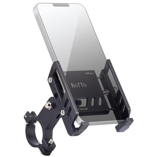 ROTTO Porta Cellulare Bici Supporto Telefono per Bicicletta e Moto Rotazione a 360 Gradi in Lega di...