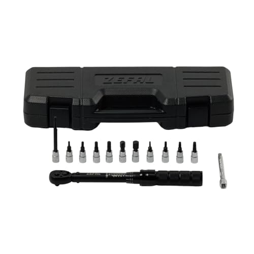 ZEFAL Z Torque Wrench - Cle Dynamometrique Velo - Clé Dynamométrique avec Réglage au 0,1 Nm - Compatible Pièces en Carbone - Kit Entretien Velo avec Embouts Hex & Torx Complets