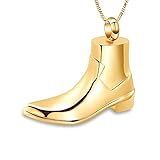 FRDXDAF Gedenkanhänger Urne Urne Feuerbestattung Urnenkette Urnenstiefel Urnenanhänger Herren- Und Cowboy-Denkmal Souvenir-D
