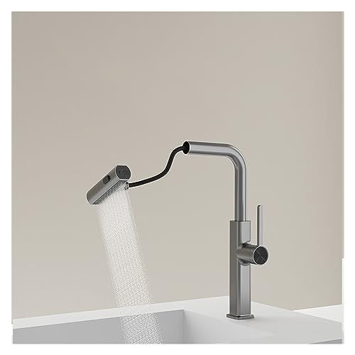 Robinet d'évier de cuisine cascade en cuivre avec troisième simulation d'examen de sortie d'eau - 4