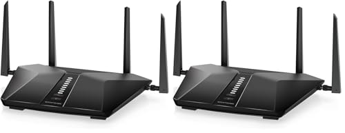 Image of NETGEAR Nighthawk 6-Stream Dual-Band WiFi 6 Router (RAX54S) Security Features,AX5400 Wireless Speed,Up to 5.4 Gbps,Covers up to 2,500 sq. ft.,25 Devices 1-Year Armor Subscription Included(Pack of 2)