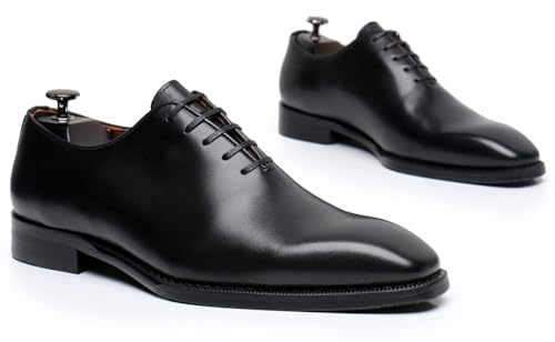 Santimon Mens Dress Shoes Formal Oxfords Genunie Leather Modern Whole Cut Oxford Fashion Business Casual Derby Prom Wedding Suit Shoes Tuxedo Shoes for Men2