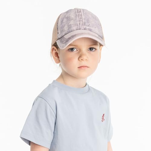 C.C Kids Criss-Cross Elastic Band Stone Washed Denim Baseball Pony Cap for Kids (KIDS-BT-1009)2