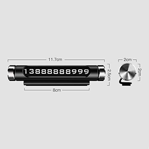 Luminous Car Temporary Parking Card Rotatable Telephone Number Plate Magnetic Adsorption Design Styling Accessories image 2