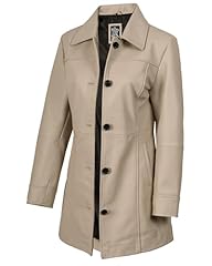 Kandis Leather Coat Women - Beige