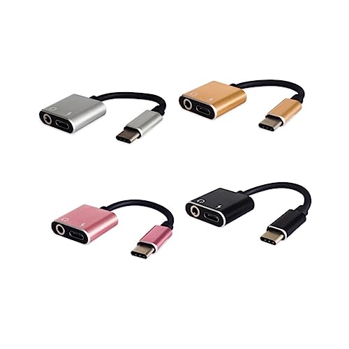 Ipetboom �^�C�vC�A�_�v�^�[ 3.5mm�w�b�h�z���A�_�v�^�[ 2-in-1�I�[�f�B�I�[�d�ϊ��P�[�u�� �X�}�[�g�t�H���Ή� ���y�Đ��ʘb����p �u���b�N