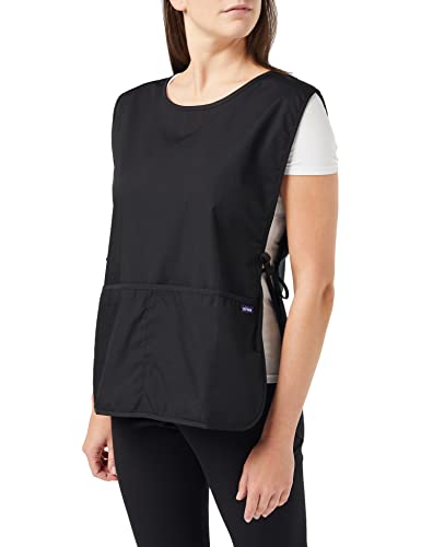 Sivvan S8700 - Delantal unisex con bolsillos para la belleza y las profesiones médicas, color negro Cover