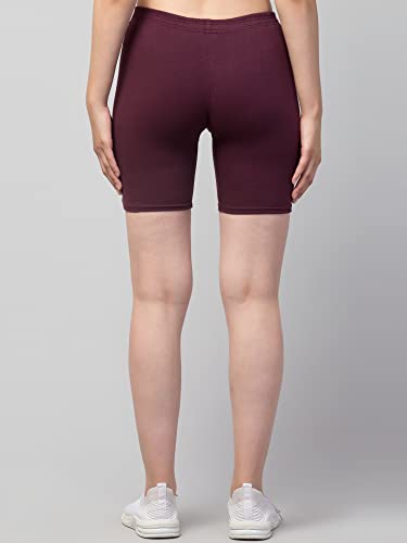Image of Women's Cycling Shorts - Skin Fit Stretchable Tights for Gym, Sports, Running, Yoga & Layering Under Dresses - High-Waist, Seamless, Moisture-Wicking