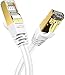 Produktbild Veetop Cat8 Lan kabel Netzwerkkabel Ethernetkabel Internetkabel Superschnell Flexibel und Robust mit Vergoldetem RJ45 (Weiß, 2m)