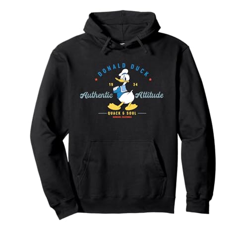 Disney Donald Duck Authentic Attitude Retro Vintage Pullover Hoodie