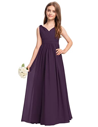 Junior Bridesmaid Dress Wedding Flower Girl Dresses for Teen Girls Dresses Chiffon