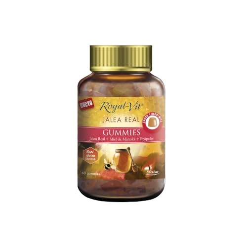 Dielisa Complemento Alimenticio Royal-Vit Gummies con con Jalea Real, Miel de Manuka y Própolis, Sabor Limón-Miel, 60 Gummies