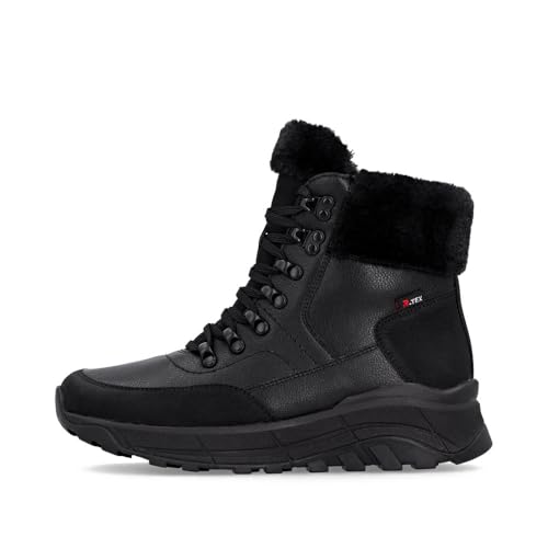Rieker Damen Klassische Stiefeletten W0063, Frauen Stiefeletten, lose Einlage, wasserabweisend, riekerTEX,halbstiefel,schwarz (02)… – Ansicht 5