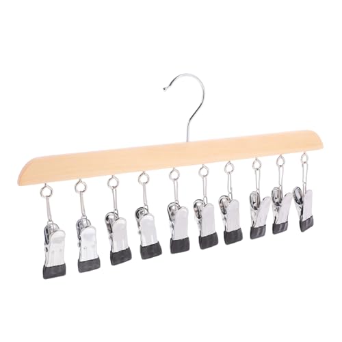 VILLFUL 10-pin Coat and Socks Rack Bottle Drying Rack Drying Rack for Dorm Coat Hangers Sock Dryer Hanger Gloves Hanger Underwear Hangers Clothes Hanger Socks Hanger Organizer Wooden