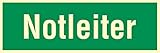 Quality made in Germany Notleiter Rettungswegschild Schild Nachleuchtend ASR A1.3-300x100mm
