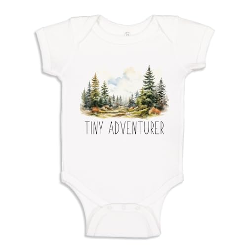 Tiny Adventurer Baby One Piece Bodysuit Or Toddler T-Shirt Hiking Baby Gift