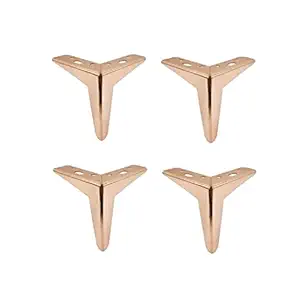 WSK Hardware Sofa Legs Rose Gold Finish Heavy Model Sofa Legs Pack of 4 Pcs SL1167(R)-004