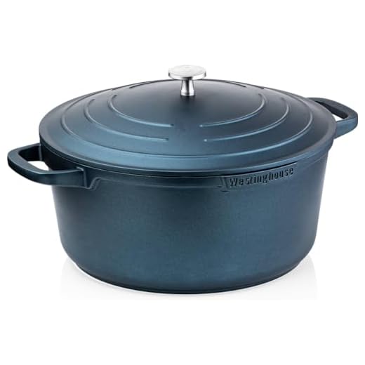 Westinghouse PERFORMANCE SERIES Kochtopf groß, 28cm großer Kochtopf für Induktion & alle Herdarten, Großer Topf mit Griff und Deckel, Topf beschichtet, Ofenfest & Spülmaschinenfest, Blau