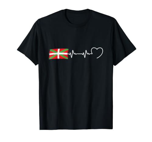 Pays basque homme battement coeur humour idée cadeau T-Shirt