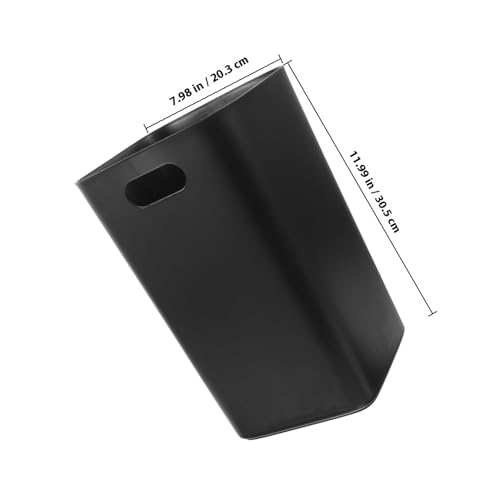 Caneca de basura negra grande sin tapa para hogar miniatura 2