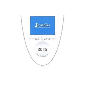 Jewlpire Italian 2mm Rope Chain 925 Sterling Silver Chain Necklace for Women Men, 14K Plated Gold Chain for Women Sturdy Women’s Chain Necklaces, 16 18 20 22 24 26 Inch