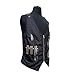 Regale Barber Supply Traditional Light Weight V-Neck Design Barber Vest - Black Denim with Adjustable Leather Straps & Tool Pockets | Professional Stylist & Grooming Workwear