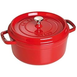 Cazuela Staub Staub 40509-835-0 - Olla Cocotte redonda, hierro fundido, rojo cereza, 24 cm