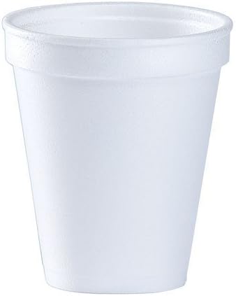 Dart 8 Oz White Disposable Coffee Foam Cups Hot and Cold Drink Cup, Pack of 200