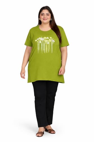 Image of In Love Women's Plus Size Longline T-Shirt with Side Pocket, 3 /4 Sleeve, Crew Neck