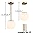 DALIVOL Modern Globe Pendant Light Mid Century Opal Glass Hanging Light Fixture Gold Finish, 3-Light Glass Pendant Lighting for Kitchen Island Dining Room Bedroom Hallway and Bathroom…