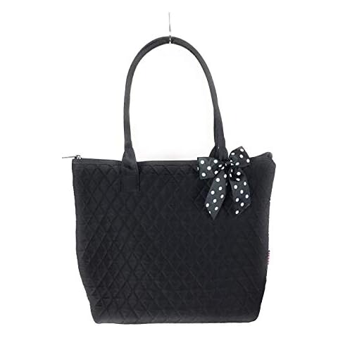 EGFAS Quilted Medium Tote Bag (Solid Black) Cover
