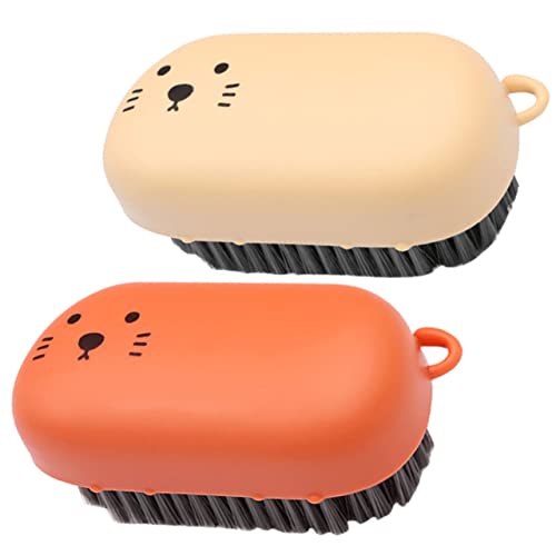 DECOMELODY 2stücke Bürste zum Schrubben für Pferdepflege und Hausputz zum Reinigen von Schuhen Kleidung und Wäsche aus Kunststoff Waschbürste Einfache Bürste