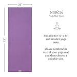 Yoga Towel, Non Slip Hot Yoga Mat Towel with Corner Pockets, Mat-Sized 24" x 72", 100% Microfiber Sweat Absorbent, Perfect for Hot Yoga, Bikram, Pilates and Yoga Mats (Purple) - Image 2